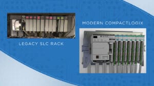 Legacy SLC Rack and Modern CompactLogix graphic
